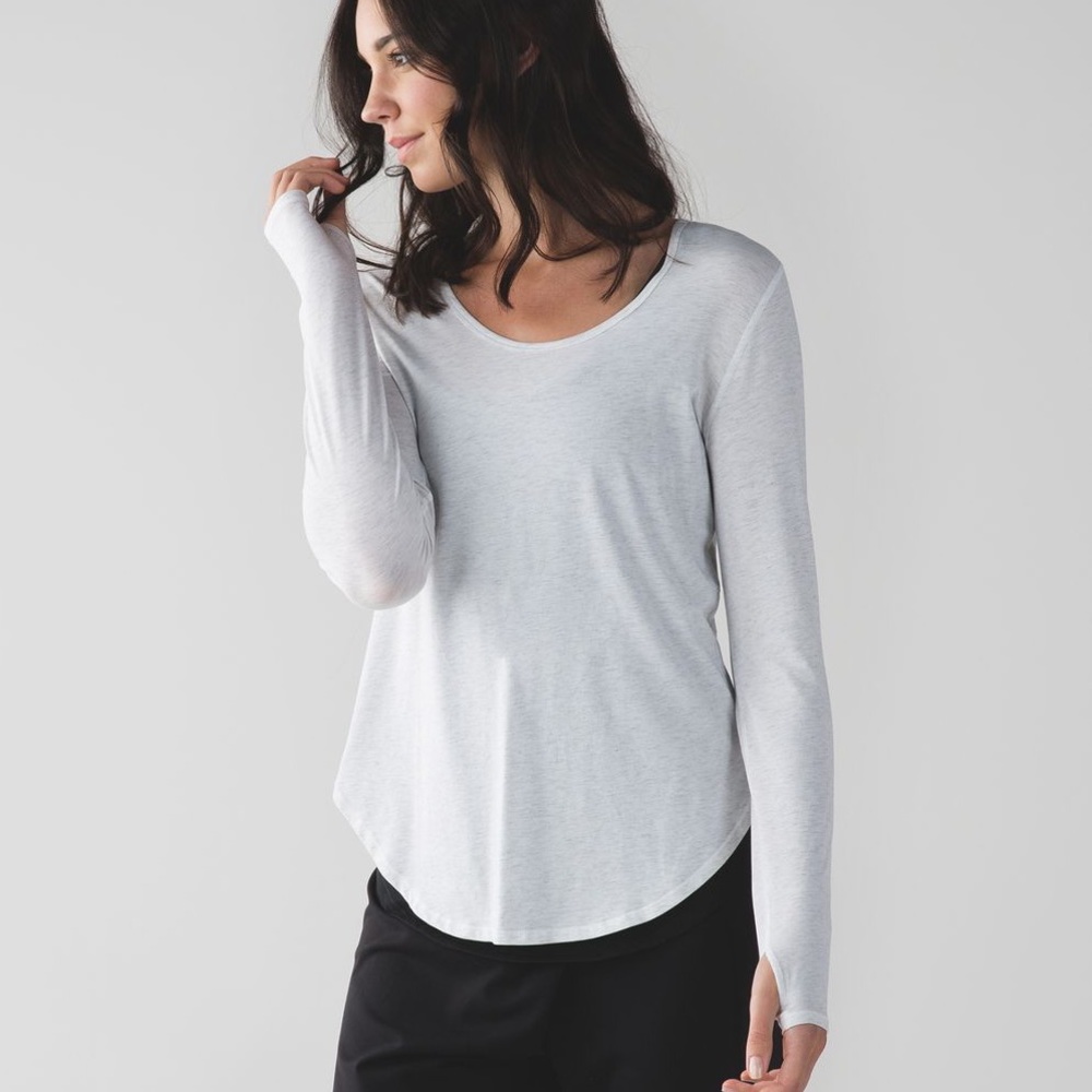 lululemon Yogini Long sleeve - cream sz 8